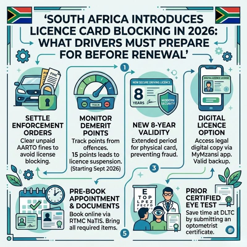 South Africa Introduces Licence Card Blocking In 2026